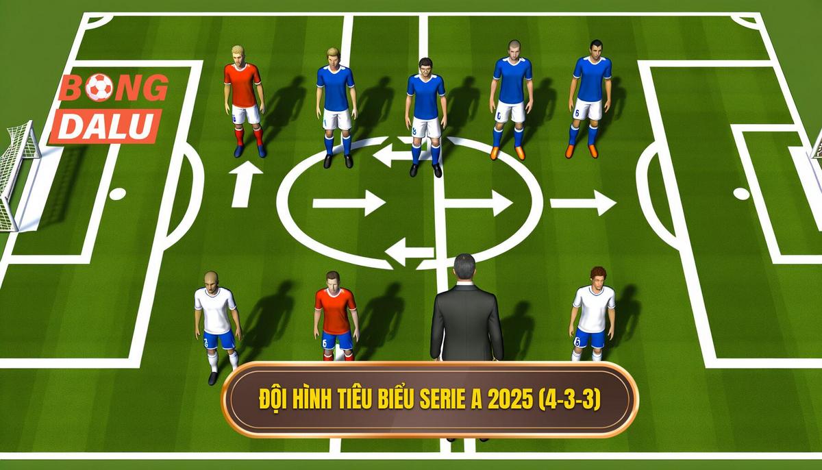 Đội hình tiêu biểu Serie A 2025 (Sơ đồ 4-3-3)