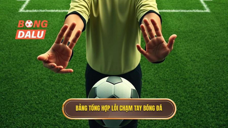 3. Bảng tổng hợp lỗi chạm tay bóng đá
