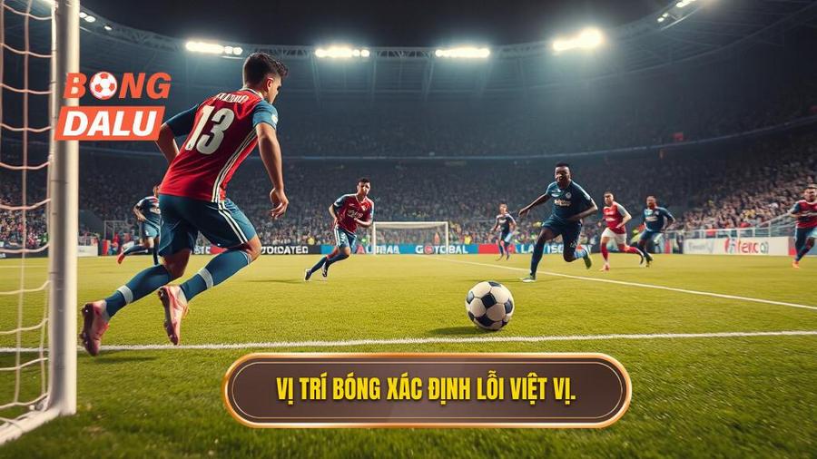 3. Vị trí bóng xác định lỗi việt vị.