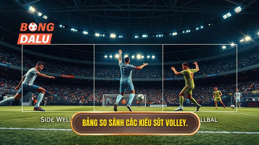 Bảng so sánh các kiểu sút volley